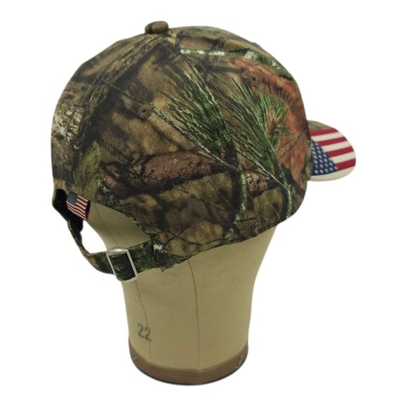 Mossy Oak Ashley Camo Strapback Cap Hat Trucker Baseball Hunter Logo Flag NWT - Picture 12 of 14